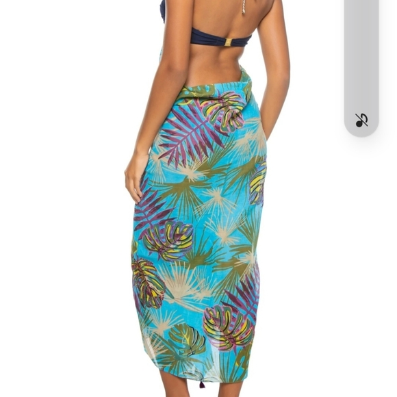 Embroidered Jungle Halter Midi-Dress - Picture 2 of 2